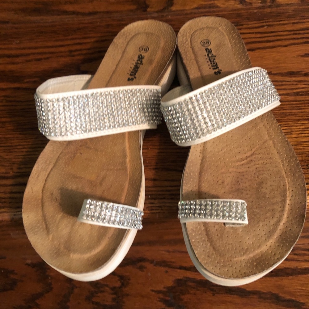 Rhinestone studded sandals.  In excellent condition. size 9